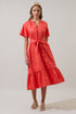 Reya Pleated Midi Dress